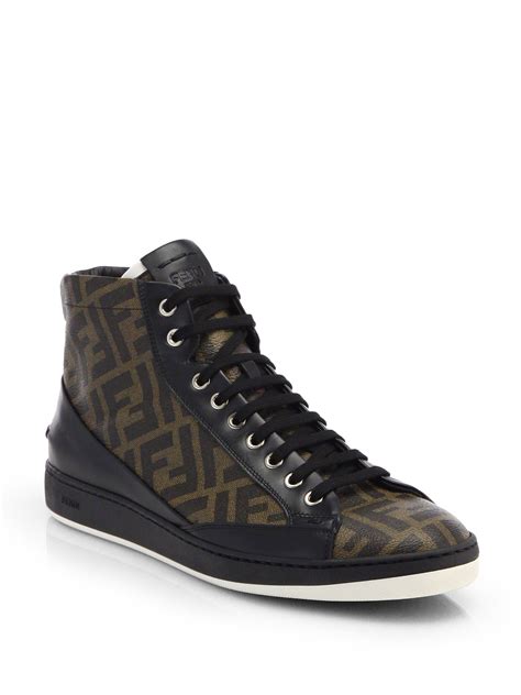 mens fendi sneakers sale|saks fendi high top sneakers.